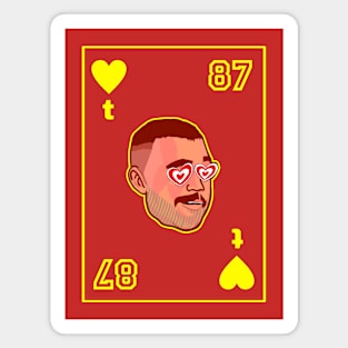 Travis Kelce 87 Heart - Yellow Magnet